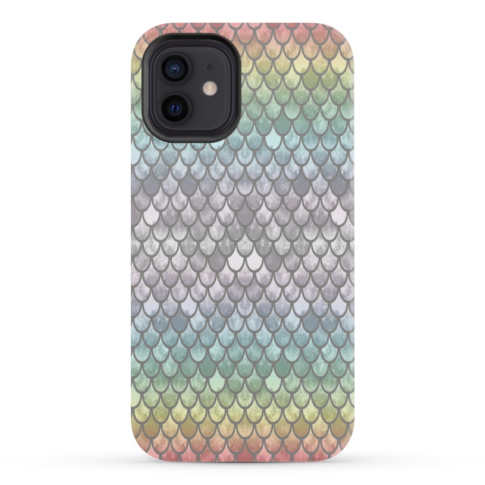iPhone 12 mini StrongFit Pretty Mermaid Scales 11 by Angelika Parker