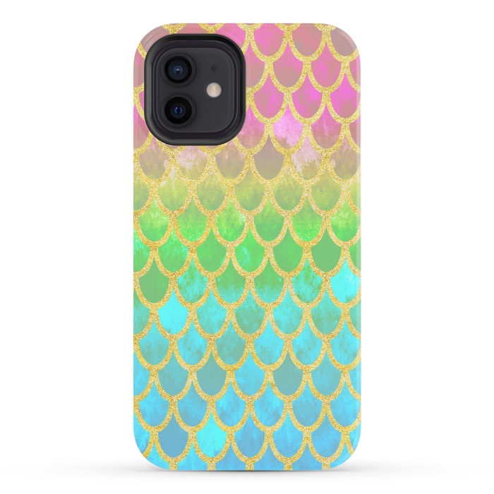 iPhone 12 StrongFit Pretty Mermaid Scales 115 by Angelika Parker
