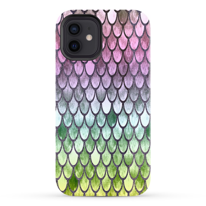 iPhone 12 StrongFit Pretty Mermaid Scales 119 by Angelika Parker