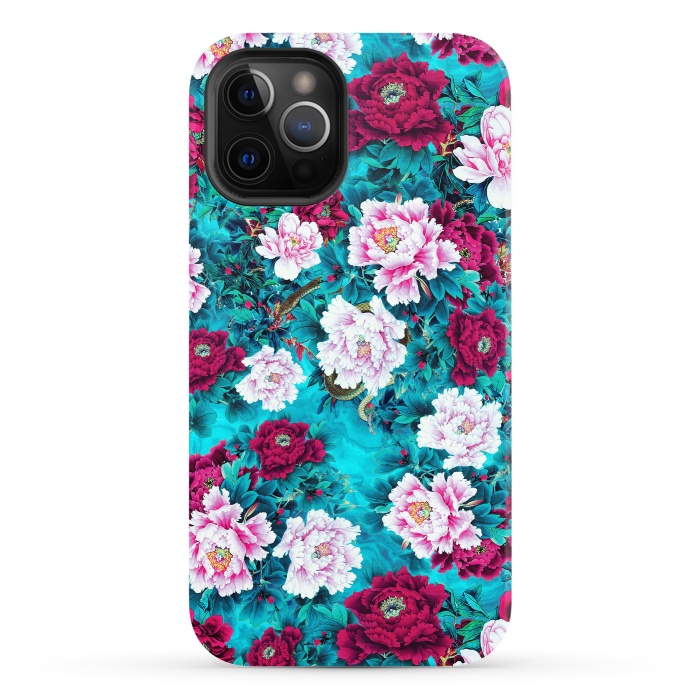 iPhone 12 Pro StrongFit Peonies by Riza Peker