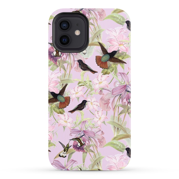 iPhone 12 StrongFit Flower and Bird Jungle  by  Utart