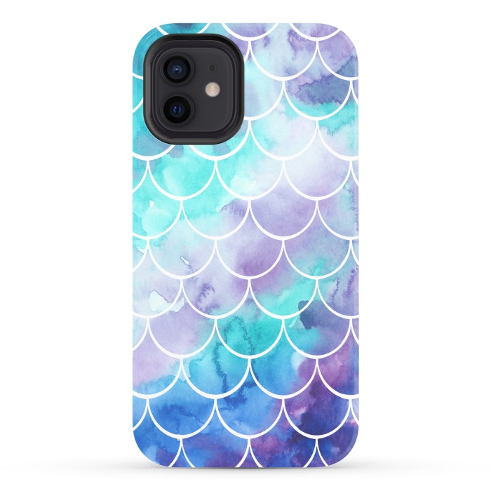 iPhone 12 StrongFit Pastel Clouds Mermaids Tail by Becky Starsmore
