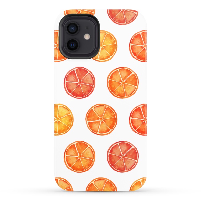 iPhone 12 StrongFit Orange Slices Citrus Print by Becky Starsmore