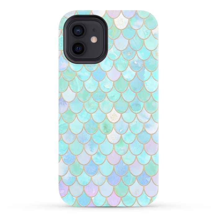 iPhone 12 StrongFit Pastel Trendy Chic Mermaid Scales by  Utart