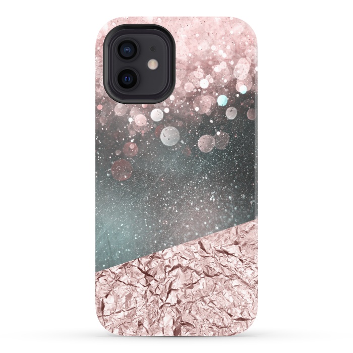 iPhone 12 StrongFit Rosegold Sparkle 2 by Andrea Haase