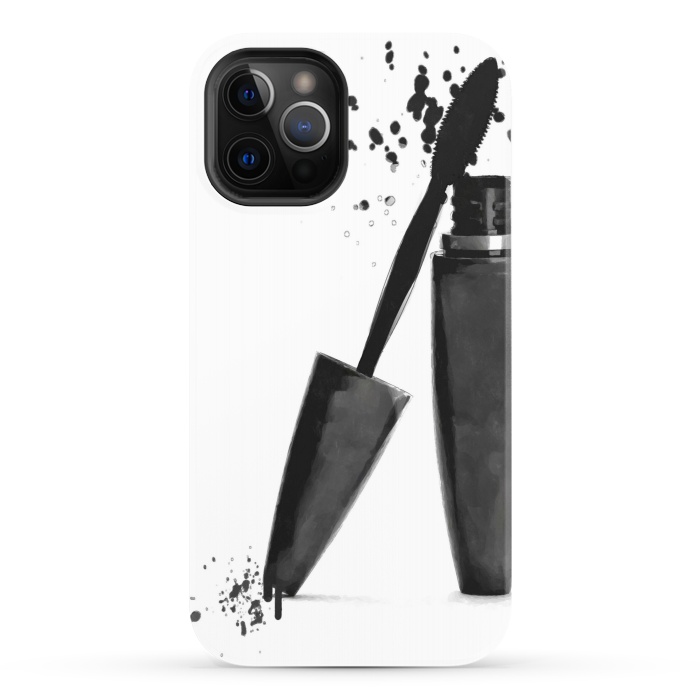 iPhone 12 Pro StrongFit Black Mascara Fashion Illustration by Alemi