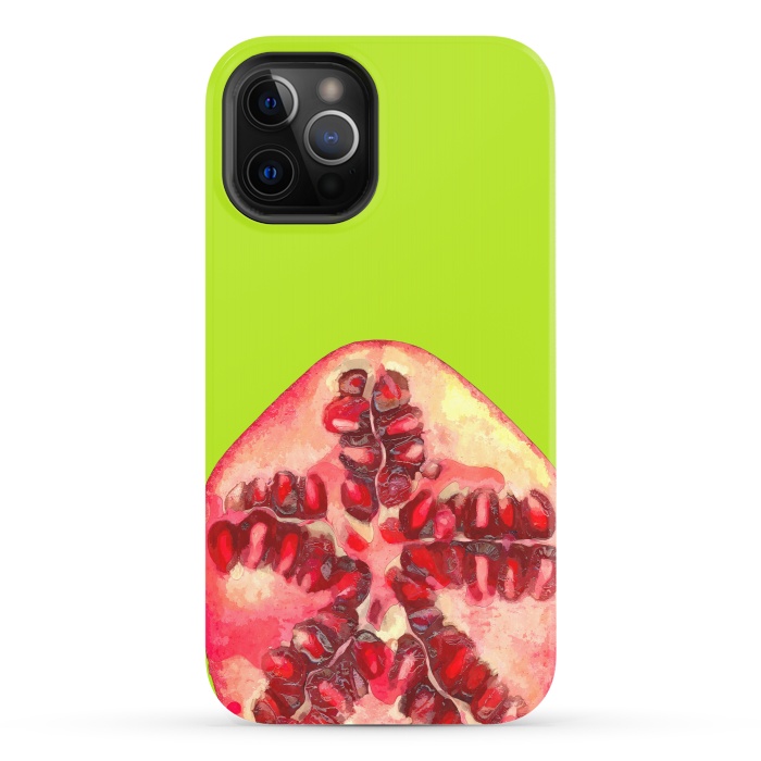 iPhone 12 Pro StrongFit Pomegranate Tropical Fruit by Alemi