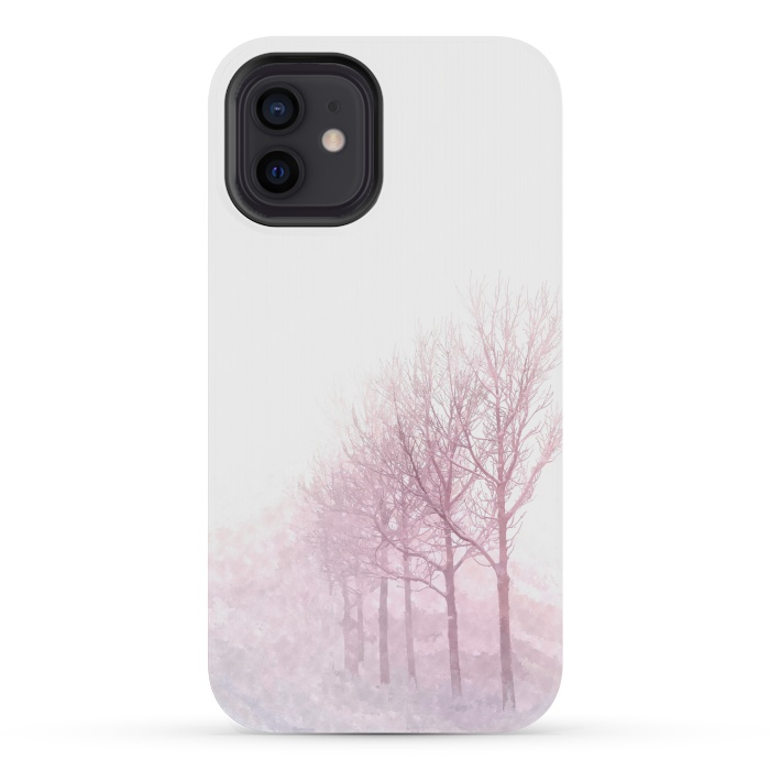iPhone 12 mini StrongFit Pink Trees by Alemi