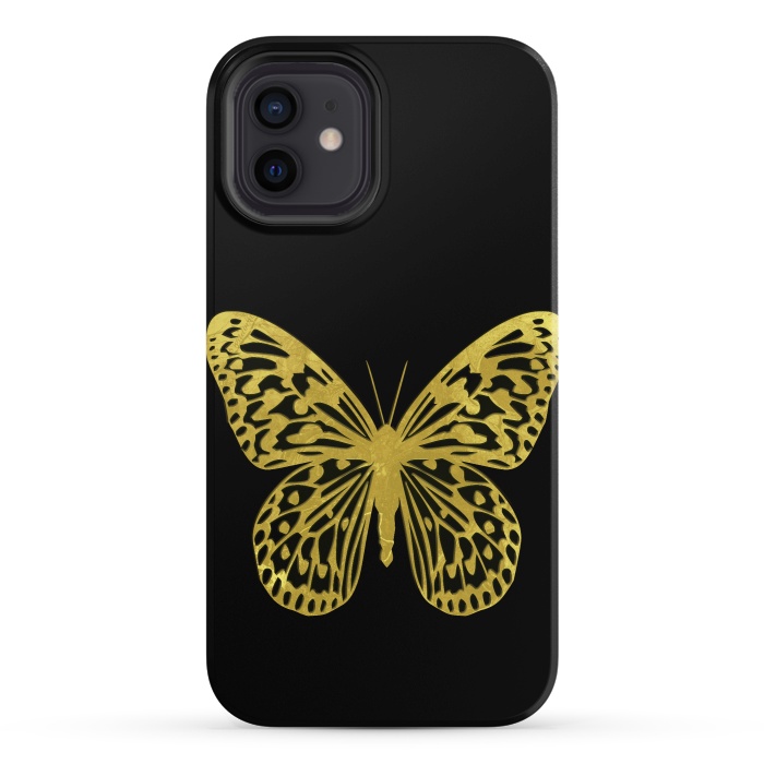 iPhone 12 StrongFit Butterfly Gold by Alemi
