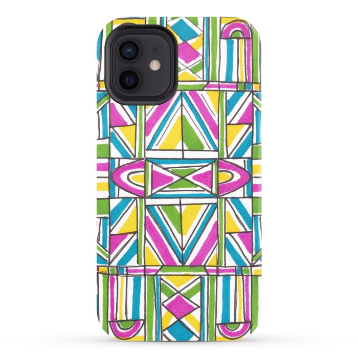 iPhone 12 StrongFit Geometric Pattern by Laura K Maxwell