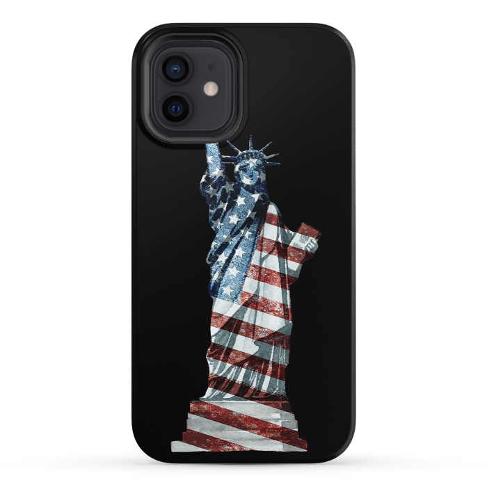 iPhone 12 StrongFit Lady Of Liberty Stars And Stripes by Andrea Haase