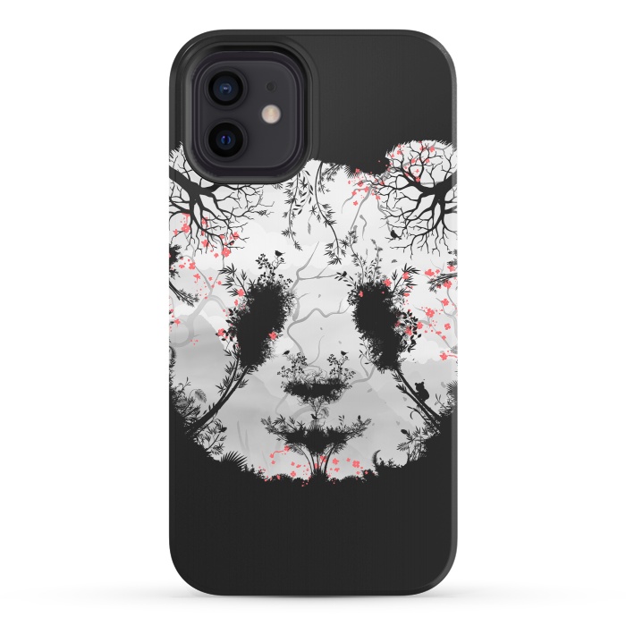 iPhone 12 StrongFit Dark Forest Panda by Sitchko