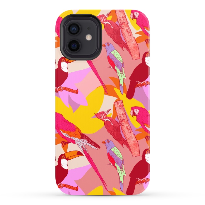 iPhone 12 StrongFit Jungle Birds by Nick Cocozza
