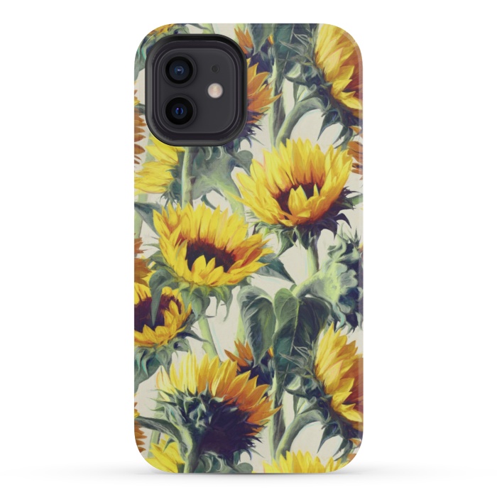 iPhone 12 mini StrongFit Sunflowers Forever by Micklyn Le Feuvre