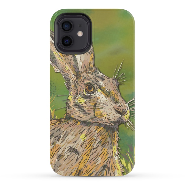iPhone 12 mini StrongFit Summer Hare by Lotti Brown