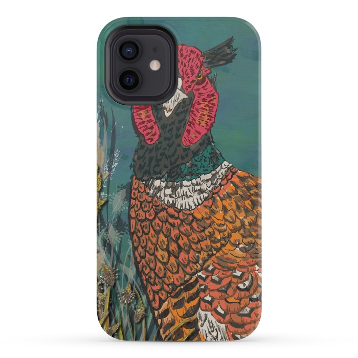 iPhone 12 StrongFit Funny Pheasant by Lotti Brown