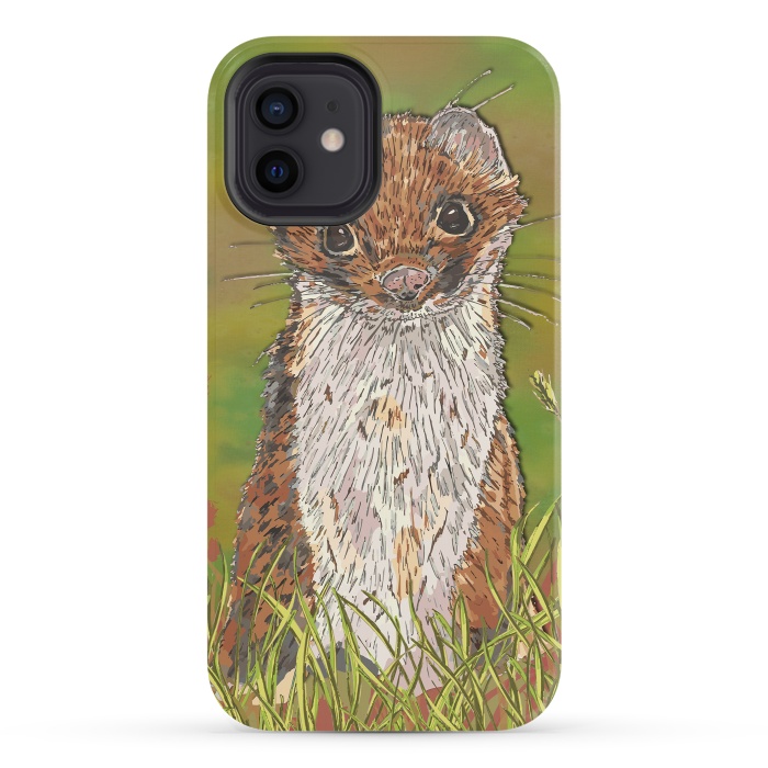 iPhone 12 StrongFit Summer Stoat by Lotti Brown