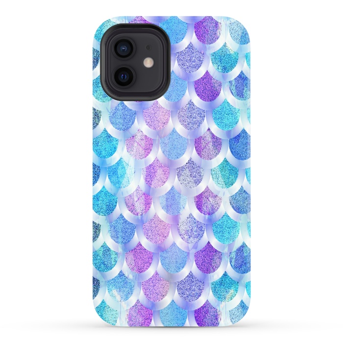 iPhone 12 StrongFit Blue purple mermaid by Jms