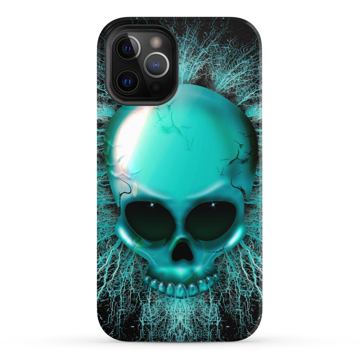 iPhone 12 Pro StrongFit Ghost Skull Hologram by BluedarkArt