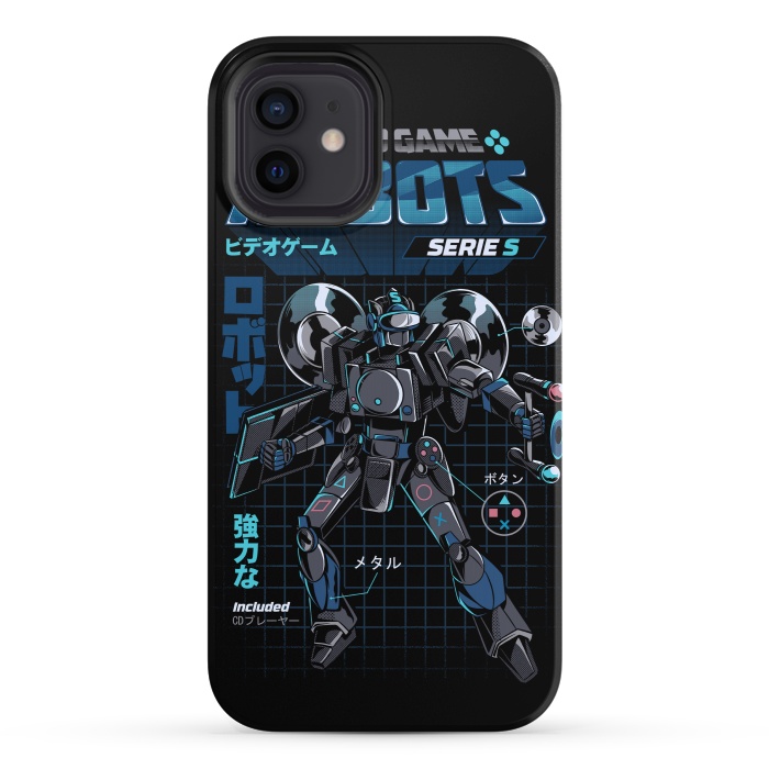 iPhone 12 StrongFit Video Game Robot - Model S by Ilustrata