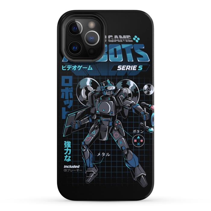 iPhone 12 Pro StrongFit Video Game Robot - Model S by Ilustrata
