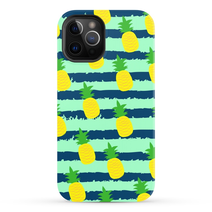 iPhone 12 Pro StrongFit summer pineapple pattern by MALLIKA