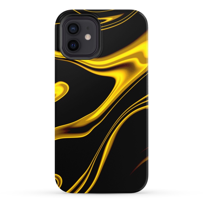 iPhone 12 StrongFit Black and Gold by Ashley Camille