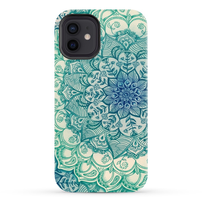 iPhone 12 StrongFit Emerald Doodle by Micklyn Le Feuvre