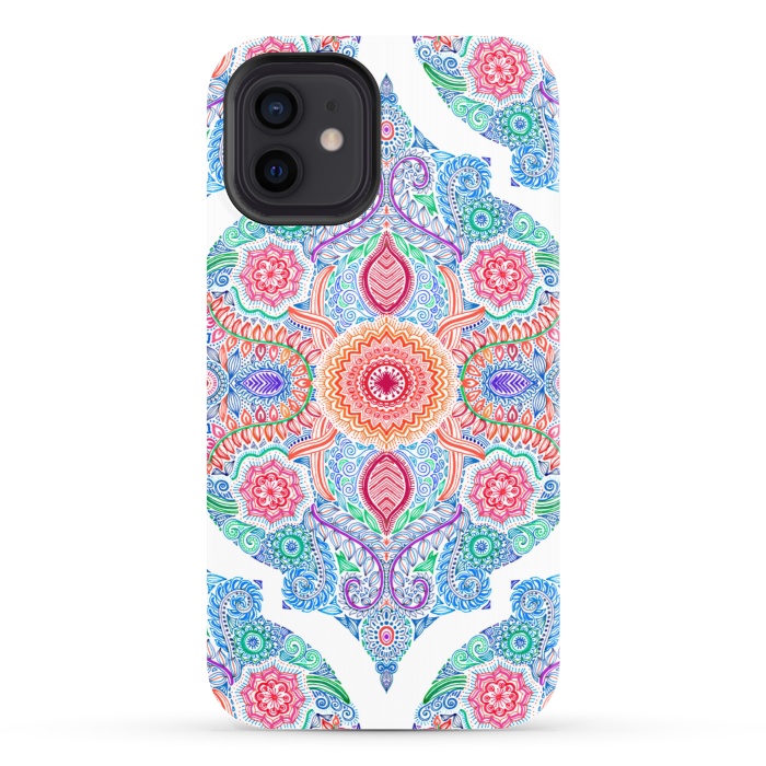 iPhone 12 StrongFit Ink and Symmetry in Rainbow Brights by Micklyn Le Feuvre