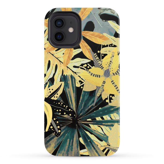 iPhone 12 StrongFit Abstract Foliage Aloha Jungle  by  Utart