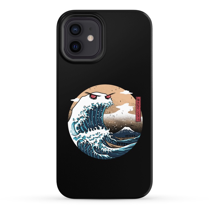 iPhone 12 StrongFit The Great Monster of Kanagawa by Vincent Patrick Trinidad