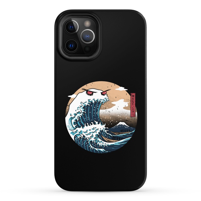 iPhone 12 Pro StrongFit The Great Monster of Kanagawa by Vincent Patrick Trinidad