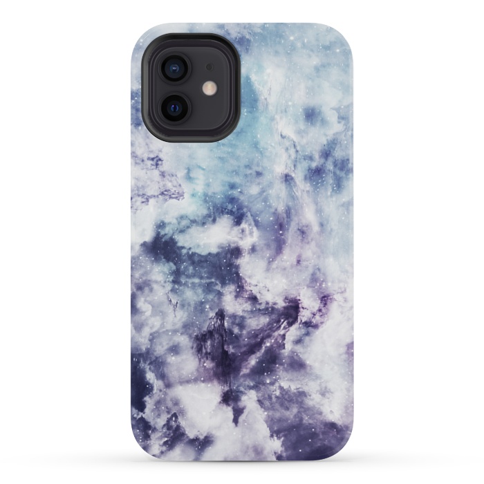 iPhone 12 mini StrongFit Blue purple marble by Jms