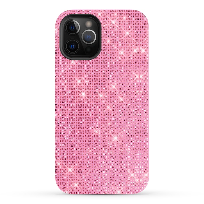 iPhone 12 Pro StrongFit Pink Glitter by Alemi