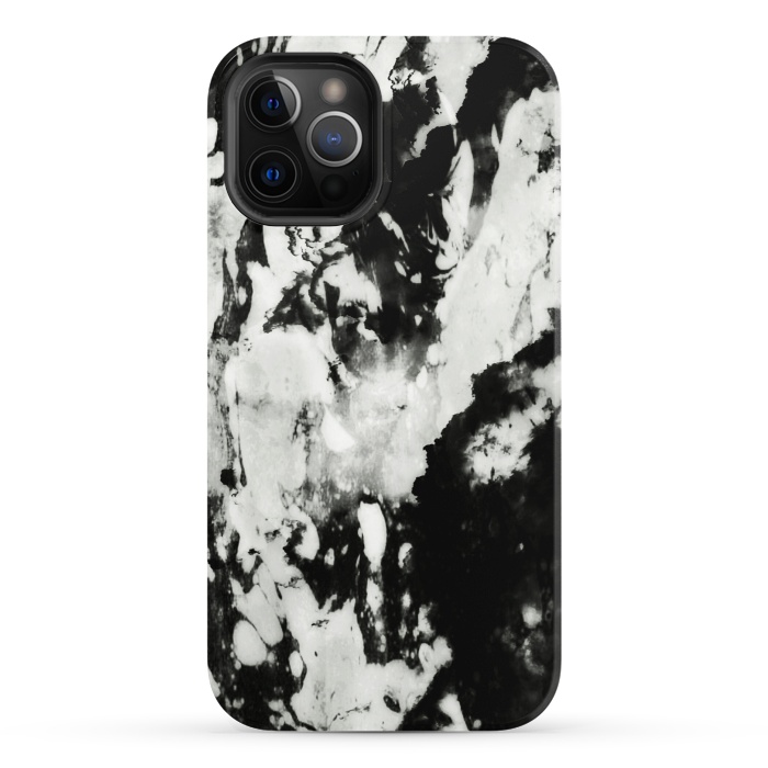 iPhone 12 Pro StrongFit White black marble by Jms