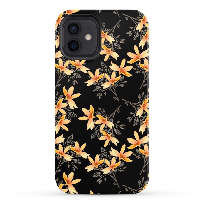 iPhone 12 StrongFit Dark Night of Flora by Creativeaxle