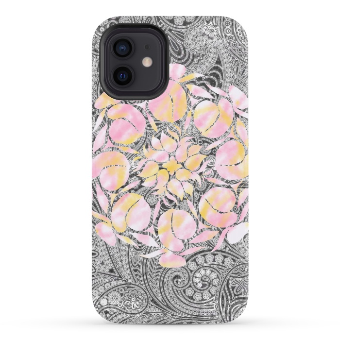 iPhone 12 StrongFit Paisley floral by Kashmira Baheti
