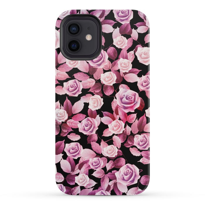 iPhone 12 mini StrongFit Pink roses by Jms