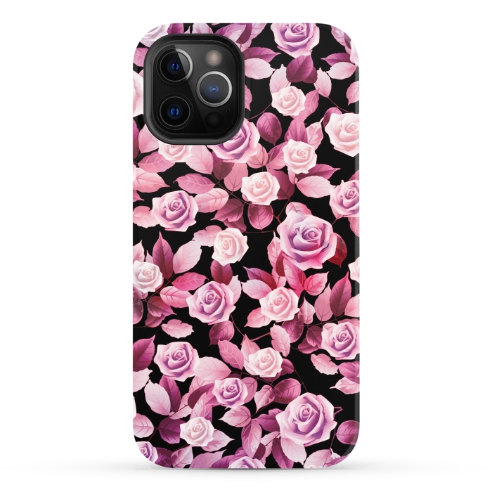 iPhone 12 Pro StrongFit Pink roses by Jms