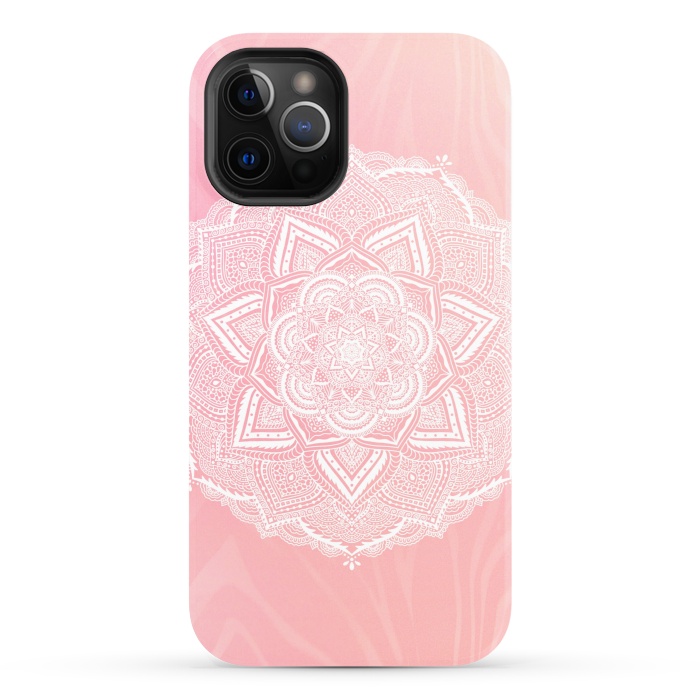 iPhone 12 Pro StrongFit Cute pink mandala by Jms