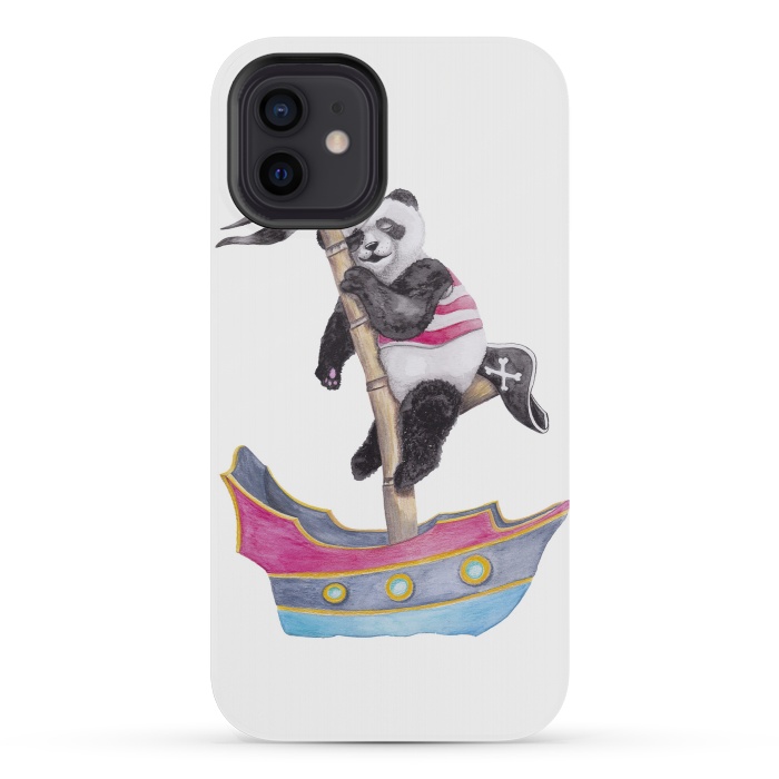 iPhone 12 mini StrongFit Panda Pirate by gingerlique