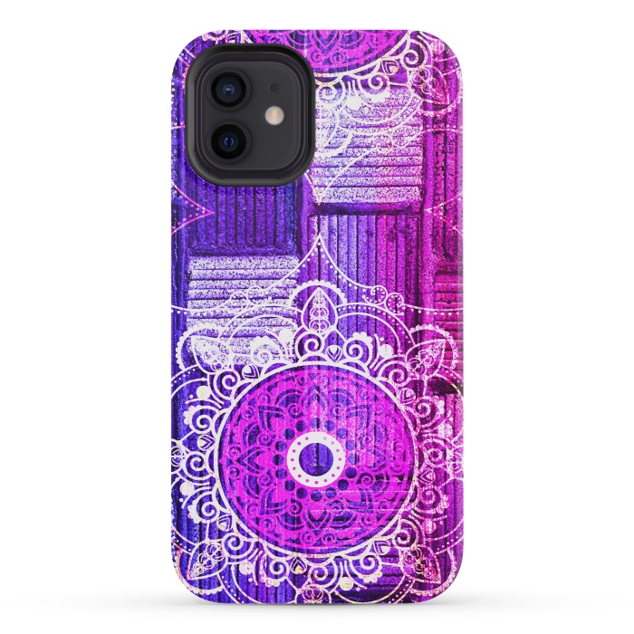 iPhone 12 mini StrongFit Purple Tapestry by Rossy Villarreal