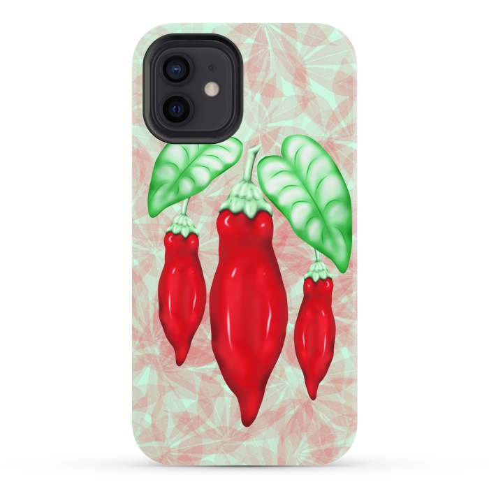 iPhone 12 StrongFit Red Hot Chilli Pepper Decorative Food Art by BluedarkArt