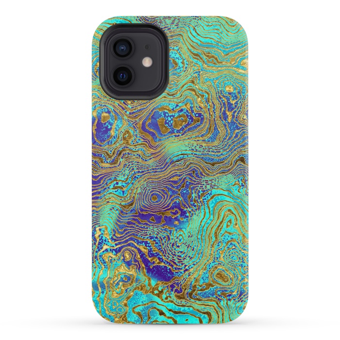 iPhone 12 mini StrongFit Abstract Marble II by Art Design Works