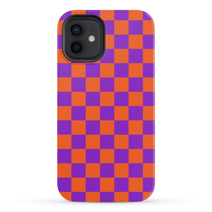 iPhone 12 mini StrongFit Checkered Pattern VIII by Art Design Works