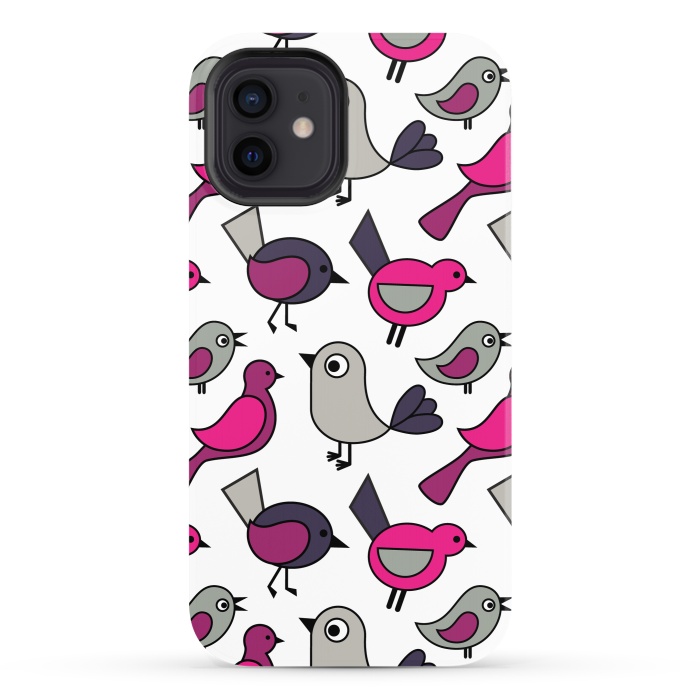 iPhone 12 StrongFit Cute birds by Martina