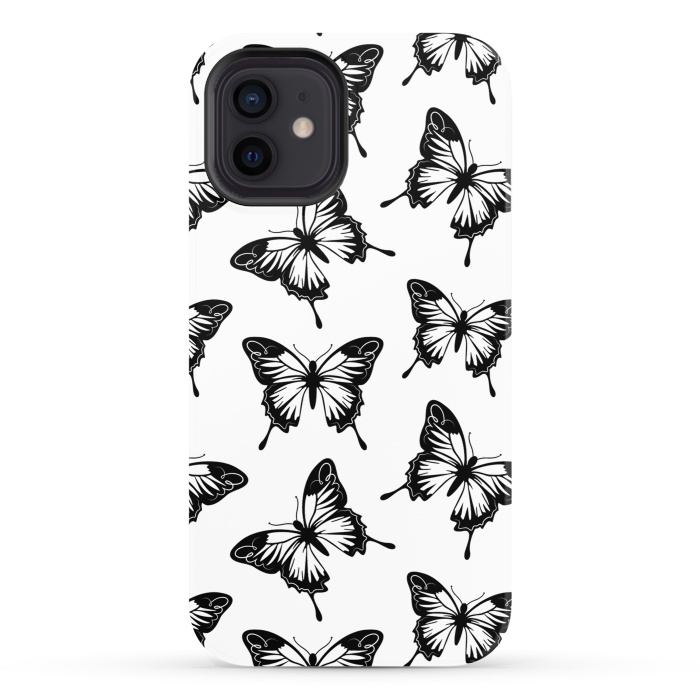 iPhone 12 StrongFit Elegant butterflies by Martina