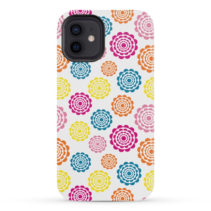 iPhone 12 mini StrongFit Bright Flowers by Martina