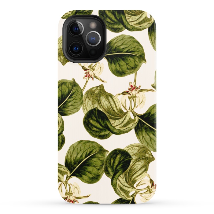 iPhone 12 Pro StrongFit Botany Leaf Pattern  by Zala Farah