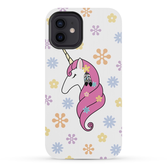 iPhone 12 mini StrongFit Hippie Unicorn by Laura Nagel